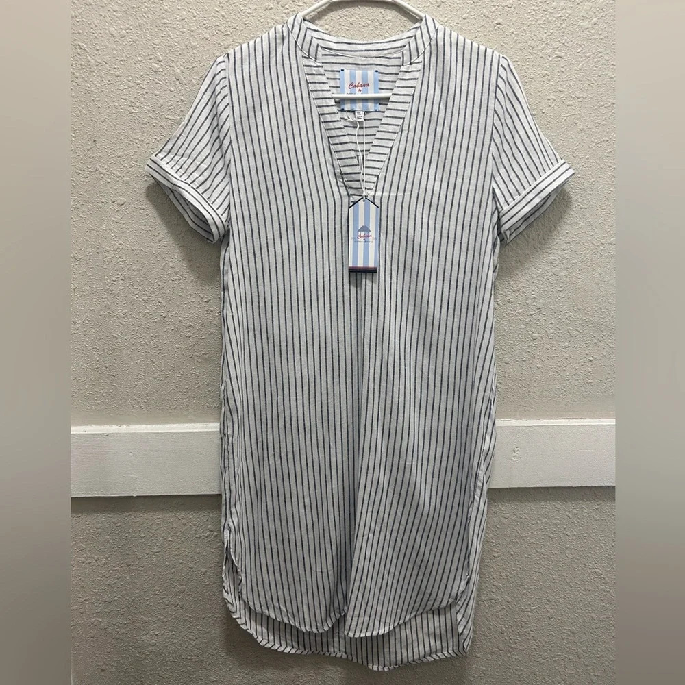 Cabana by Casa Cabana Linen Blend Swimsuit Coverup Dress NWT XS